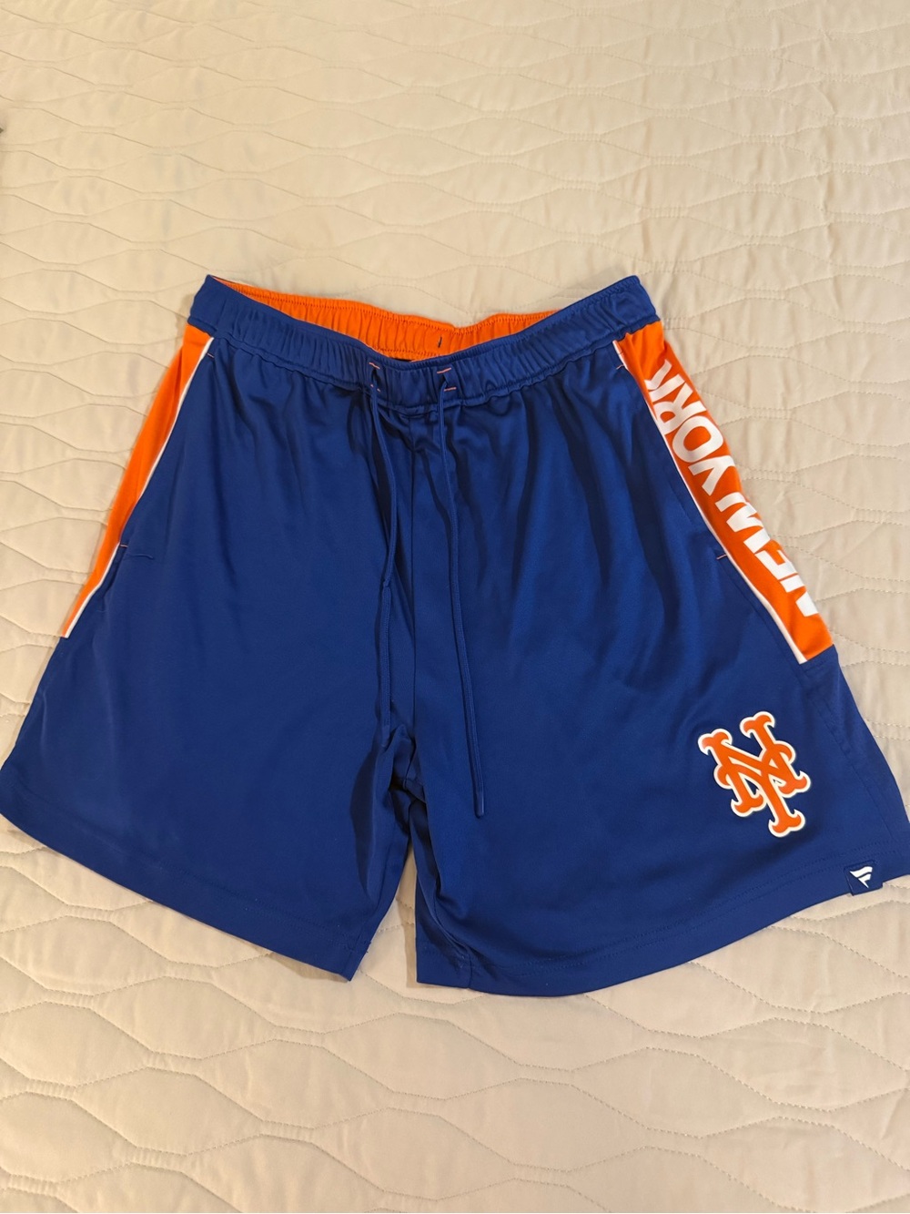 Men’s NY Mets Blue & Orange Athletic Shorts